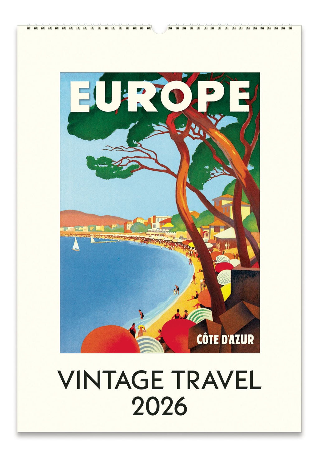 2026 Vintage Travel Wall Calendar
