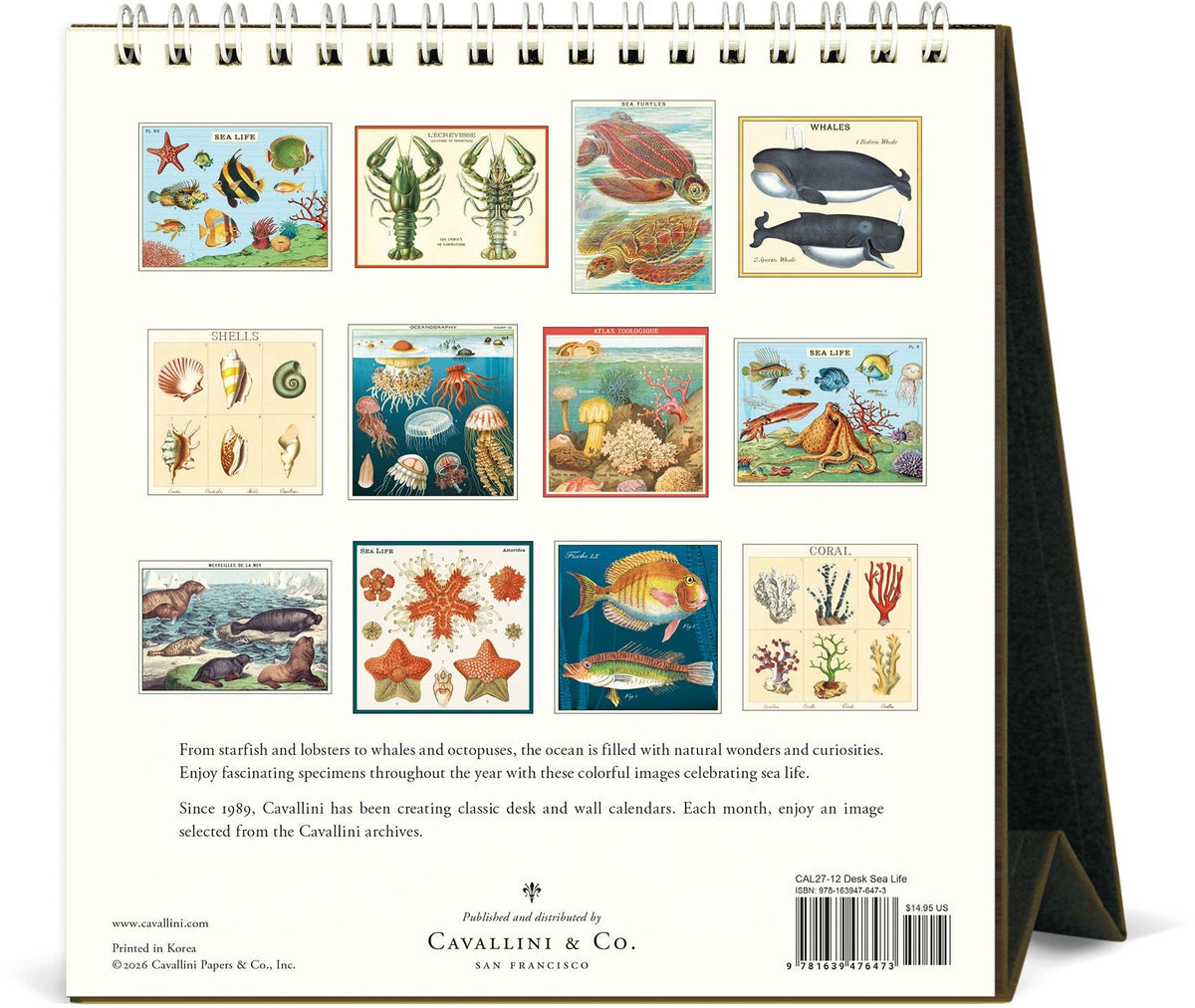2027 Sea Life Desk Calendar
