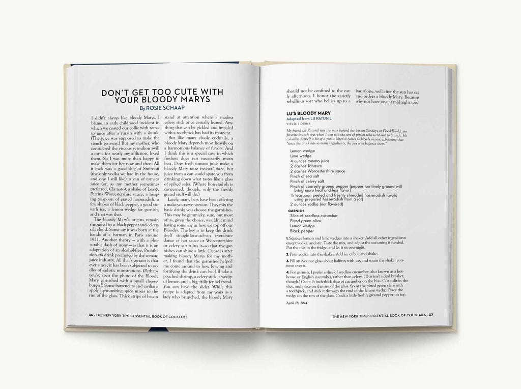 The New York Times Essential Book of Cocktails (Second Edition): Over 400 Classic Drink Recipes With Great Writing from The New York Times