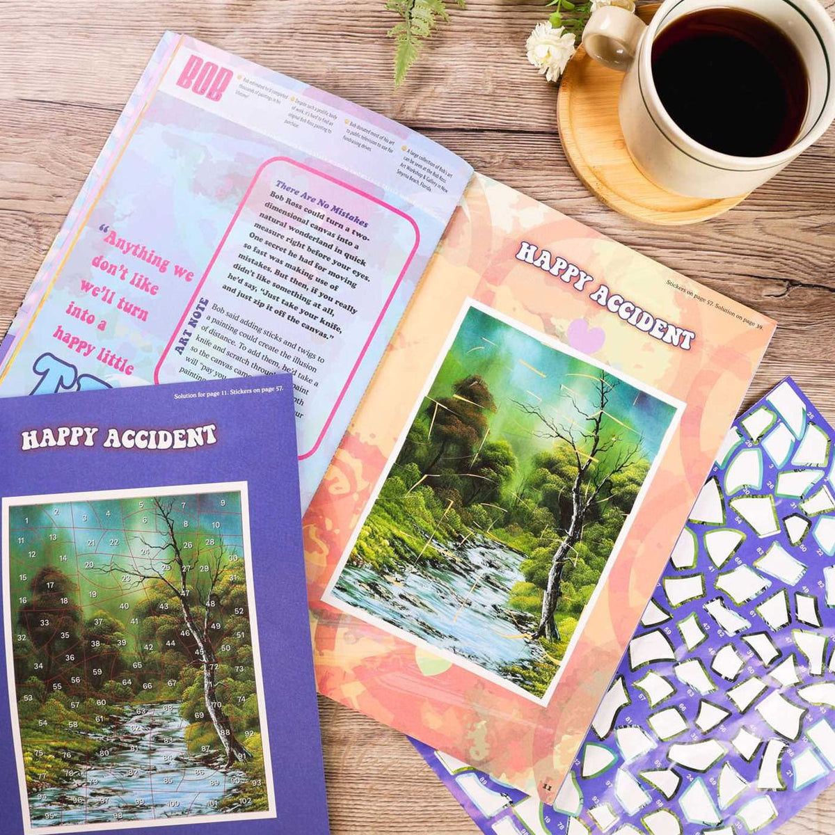 Bob Ross Happy Little Sticker Puzzles