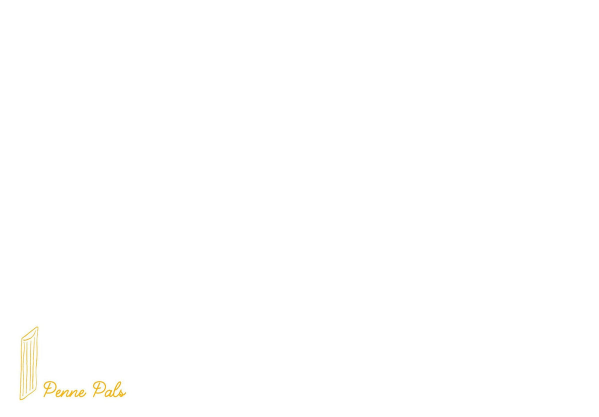 Penne Pals: 12 Pasta Pun Notecards & Envelopes
