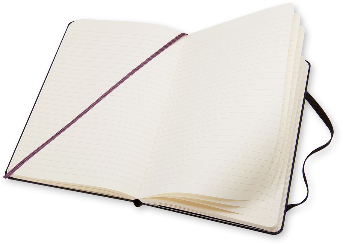 Moleskine Classic Notebook, Large, Ruled, Black, Hard Cover (5 x 8.25)