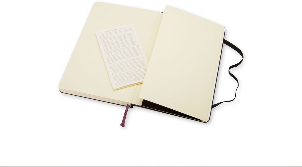 Moleskine Classic Notebook, Large, Plain, Black, Hard Cover (5 x 8.25)