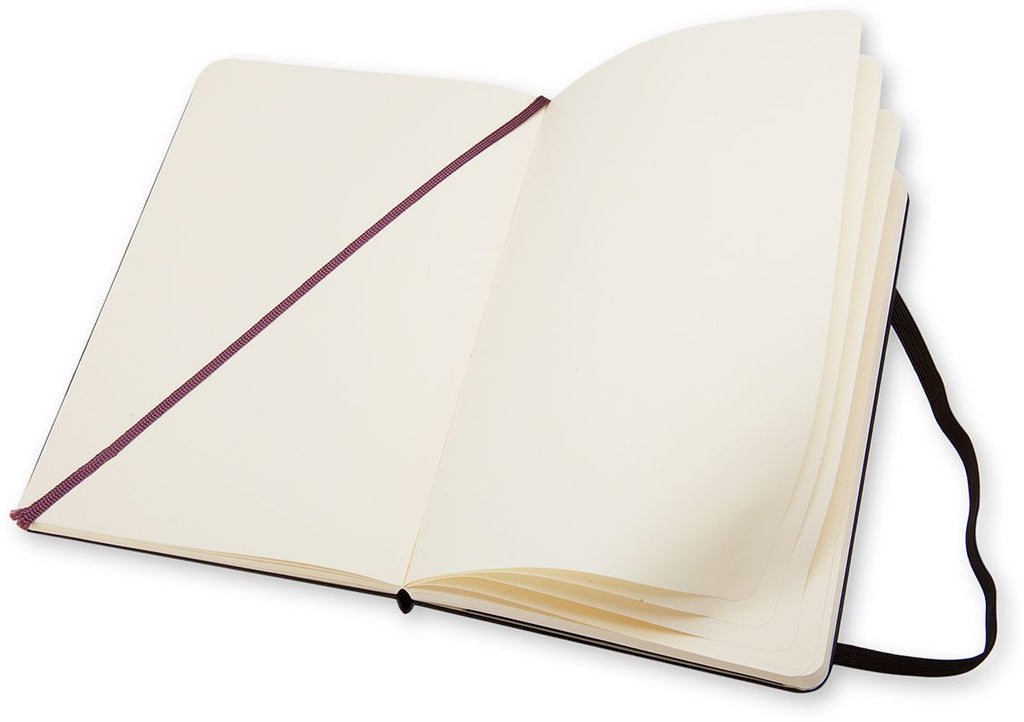 Moleskine Classic Notebook, Large, Plain, Black, Hard Cover (5 x 8.25)