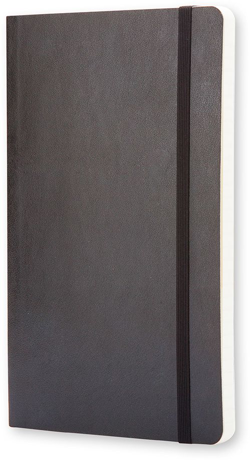 Moleskine Classic Notebook, Large, Ruled, Black, Soft Cover (5 x 8.25)