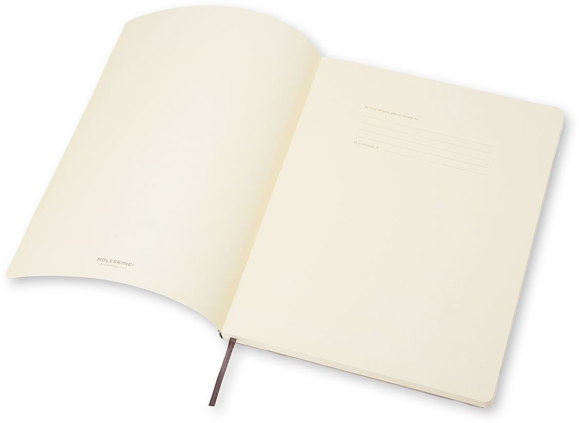 Moleskine Classic Notebook, Extra Large, Squared, Black, Soft Cover (7.5 x 10)